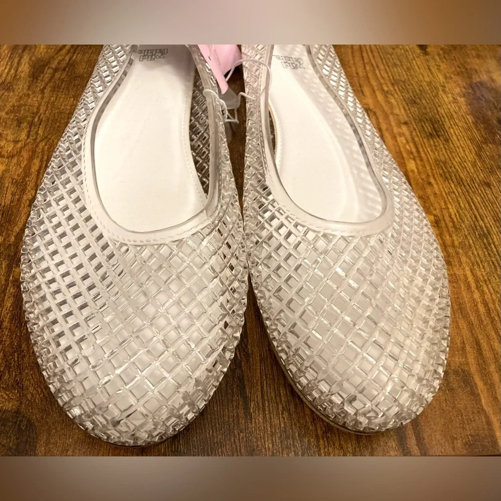 Women's Isabella Jelly Flats - Wild Fable Clear Size 11 new - Picture 2 of 6